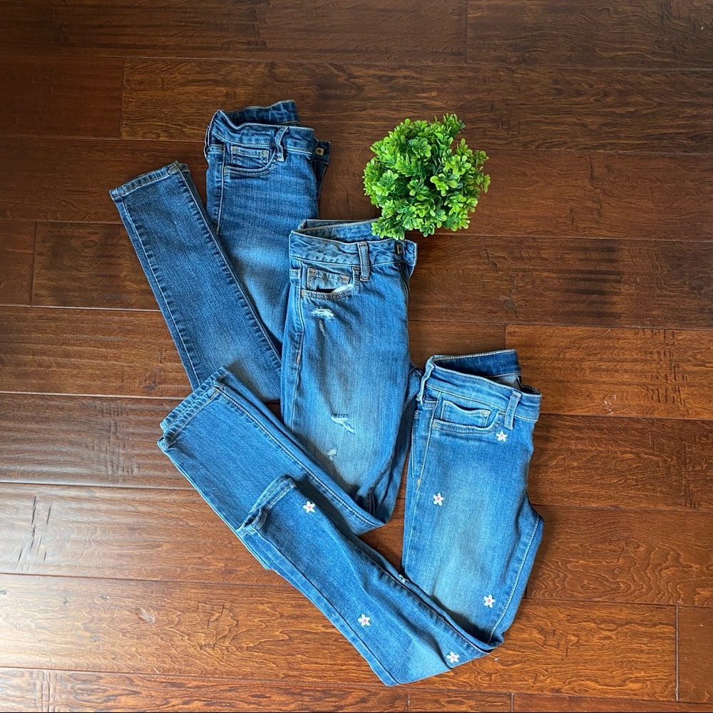 Girls GAP jeans lot of three pair